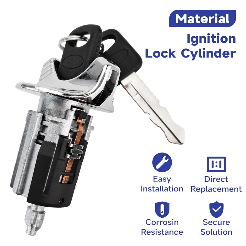 924-730 Ignition Switch Lock Cylinder with Keys Compatible with Ford 1992-1996 F150/250/350, E150/250/350 ǀ Lincoln 1993-1998 ǀ Mercury 1990-1995, Replaces #US-176LT C-42-150