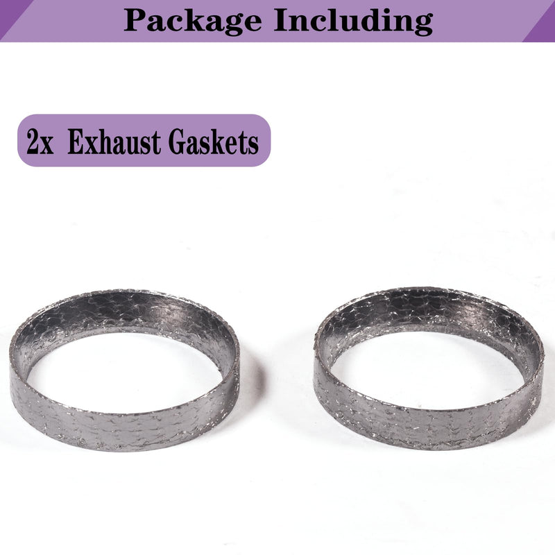 Harley Exhaust Gasket Sheets,dyn,sportster,softail,touring,evo,etc,are Made Of Graphite And Steel Mesh With an Inner Diameter Of 48mm (2pcs), It Fits Most Harley-davidson Bikes From 1984 Onwards. 2PCS