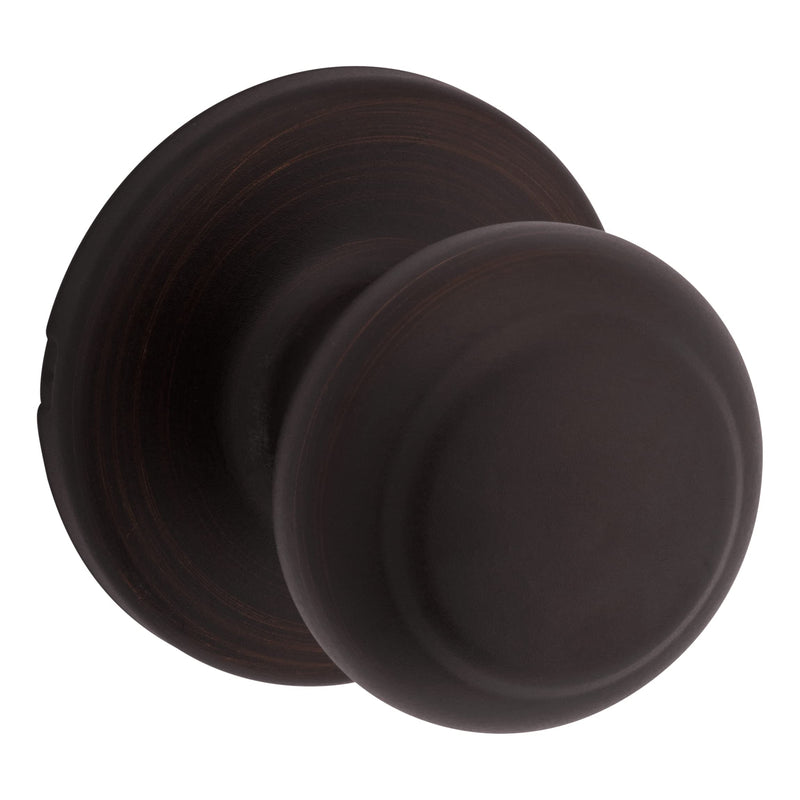 Kwikset Cove Interior Passage Door Knob, Handle For Closet and Hallway Doors, Non-Locking Doorknob, Venetian Bronze (Pack of 1)