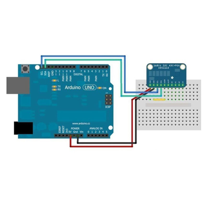 6-Piece ADS1115 16 Bit 16 Byte 4 Channel I2C IIC Analog-to-Digital ADC PGA Converter with Programmable Gain Amplifier High Precision ADC Converter Development Board for Arduino Raspberry Pi