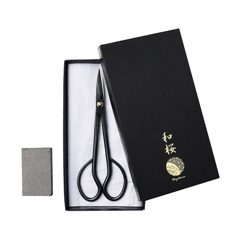 Wazakura Japanese Bonsai Trimming Care Kit Made in Japan, Satsuki Bonsai Scissors 7inch(180mm) + Sap Rust Eraser Gift Box Set 2pcs Satsuki Scissors + Sap Eraser Set