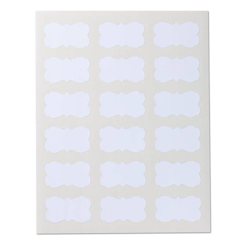  [AUSTRALIA] - Waterproof Essential Oil Labels, 90 Scallops, 2.2x1.3 Inches, Oil Proof, Highly Durable, Strong Glue, for 10ml and Larger Bottles and Rollers