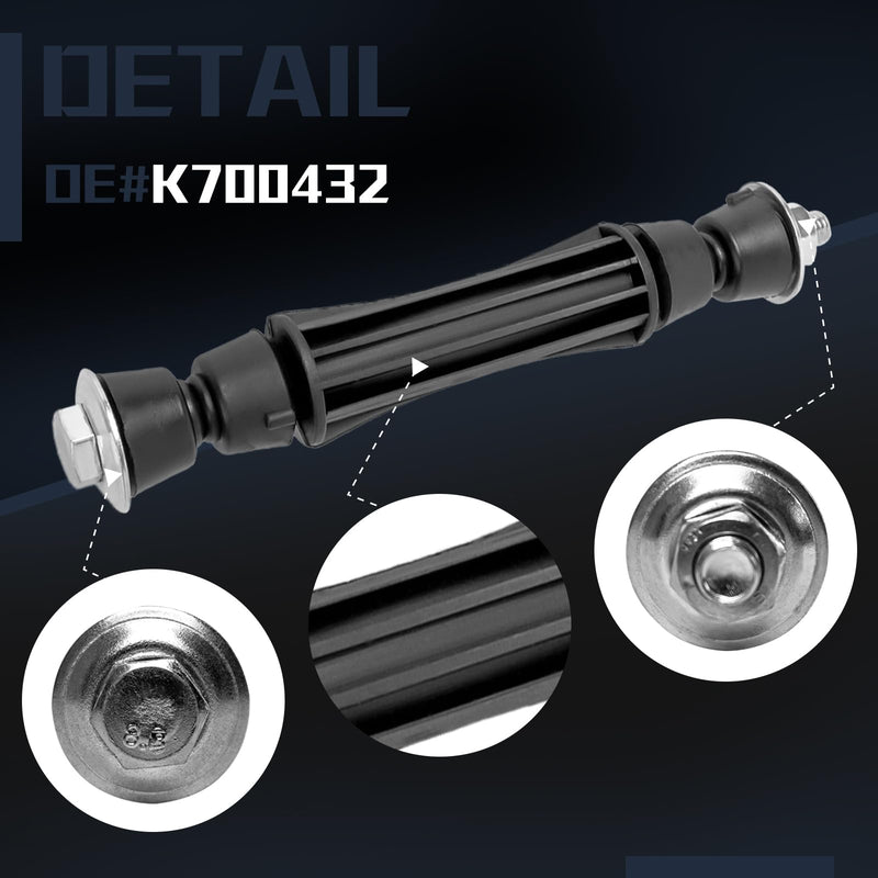 K700432 Sway Bar Link Front Stabilizer Links Compatible With 2007-2016 Chevy Tahoe/Avalanche/Silverado 1500/Suburban/Suburban 1500/GMC Sierra 1500/Yukon/Yukon XL/Yukon XL 1500/CAD Escalade K700432