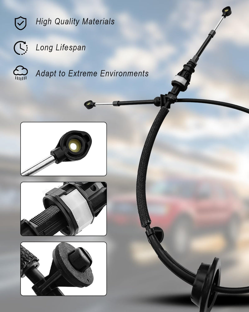 Transmission Shift Cable Compatible with Ford Explorer Sport Trac 2001-2005, Ranger 1997-2003, Mercury Mountaineer 1998-2001 Replace 905-647 F77Z-7E395-LB