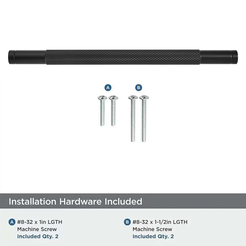 khtumeware 10 Pack 3-1/2 Inch(89mm) Aluminum Handles Knurled Black Cabinet Pulls Drawer Pulls Kitchen Hardware Kitchen Handles for Cabinets Cupboard Handles 3-1/2"(89mm) Hole Center 10-pack