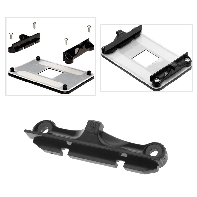 eMagTech 4PCS AM4 CPU Heatsink Bracket AMD CPU Fan Support Bracket Base with 8PCS Mounting Screws Computer Replacement Components Plastic Black