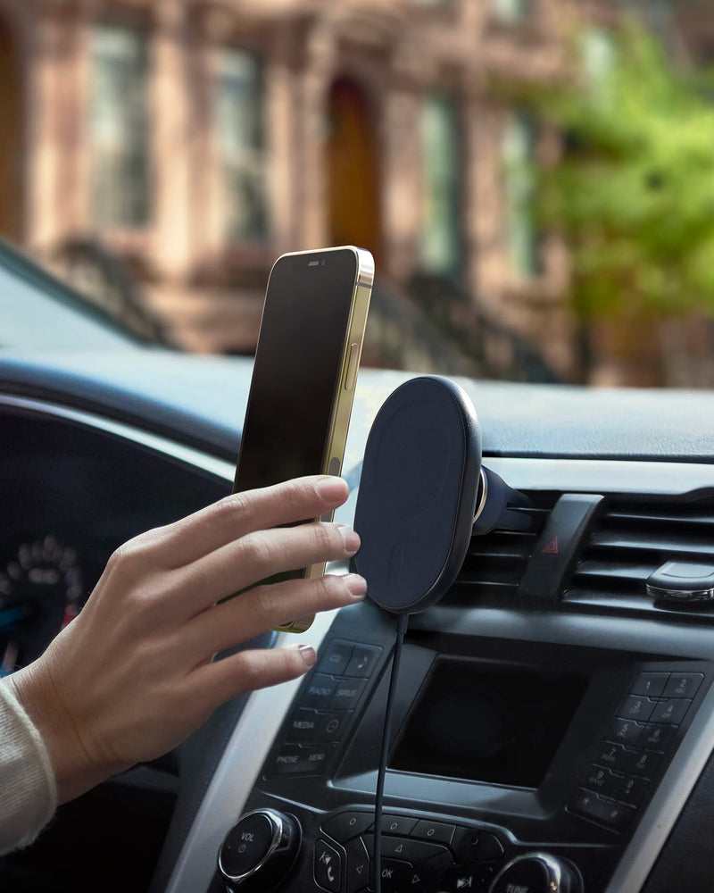 iOttie Velox Magnetic Wireless Charging Air Vent Car Phone Mount. Compatible with MagSafe iPhones including iPhone 12/13/14/15/16/17 Series (Car Charger Included) Qi Wireless Charging