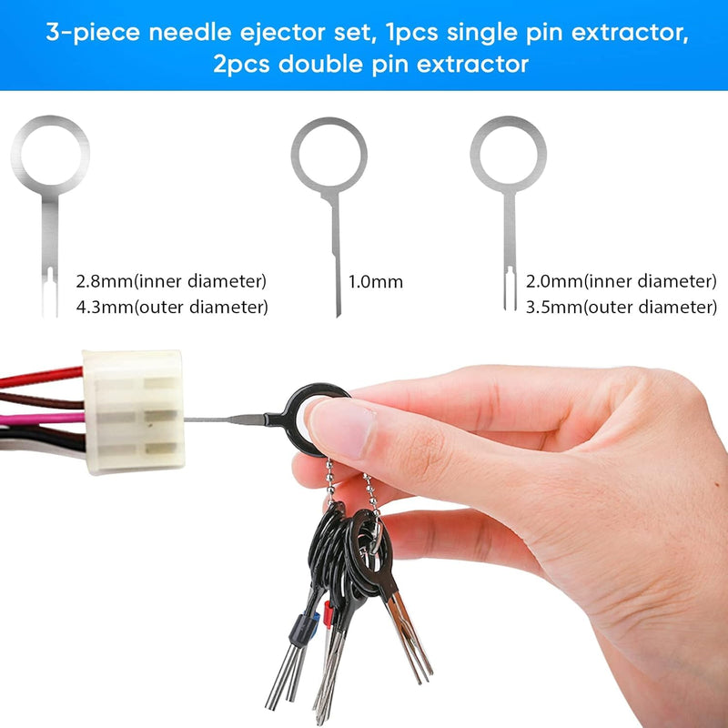 Terminal Pin Removal Tool Kit 82 Pcs Depinning Electrical Connector Pin Extractor Tool Set Wire Terminal Release for Automotive Car Household Devices - Black 82 PCS (Black - Case Storage)