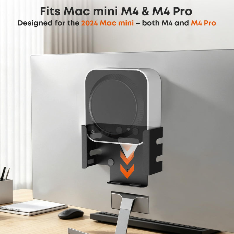 PUTORSEN Mount for Mac mini M4/M4 Pro 2024, Under Desk & VESA Mount Holder