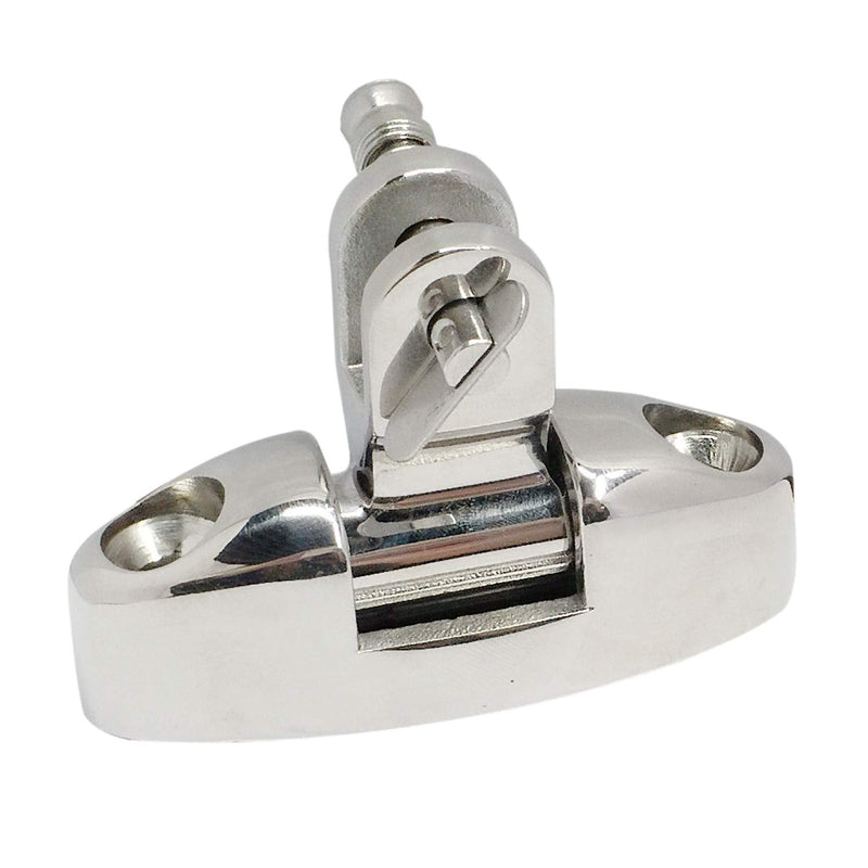 NRC&XRC Pair of Marine Grade 316 Stainless Steel Boat Bimini Top Deck Hinge Swivel Mount with Removable Pin