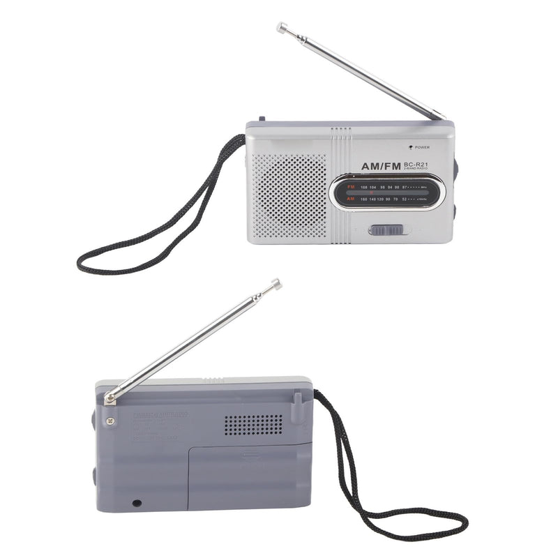 Generic Portable AM FM Mini Radio, Lightweight Pocket Size with Telescopic Antenna and Built in Speaker, for Outdoor Indoor Travel Camping