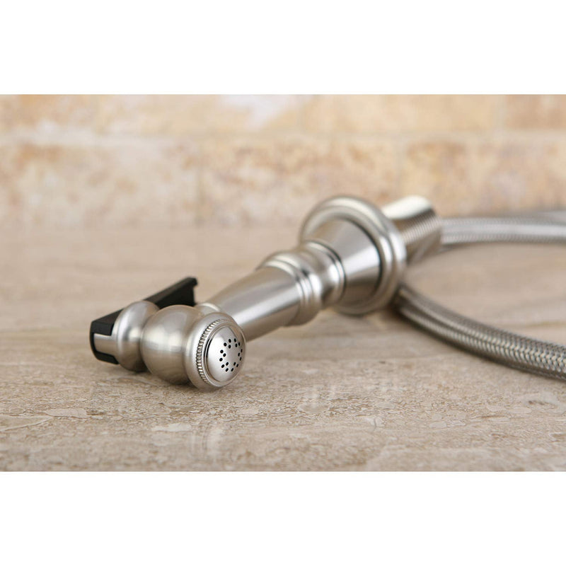 Kingston Brass Gourmetier KBSPR38 Kitchen Faucet Sprayer with Hose, Brushed Nickel