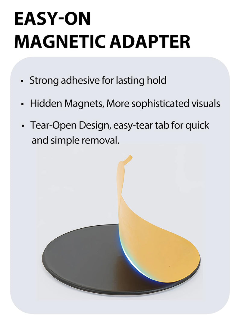 for MagSafe Sticker, Magnetic Plate Magnet for Phone Case, Compatible with Magsafe Accessories & Wireless Charging, Stronger Magnetic Hold & Ultra-Strong Adhesion, 2 Pack, Black