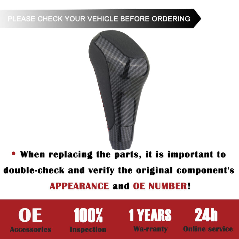 TQPONLY Automatic Gear Shift Knob Compatible with 2012-2023 Toyota 4Runner TRD Pro,2014-2021 Tundra TRD Pro Accessories Replaces PTR57-34141 Carbon Fiber