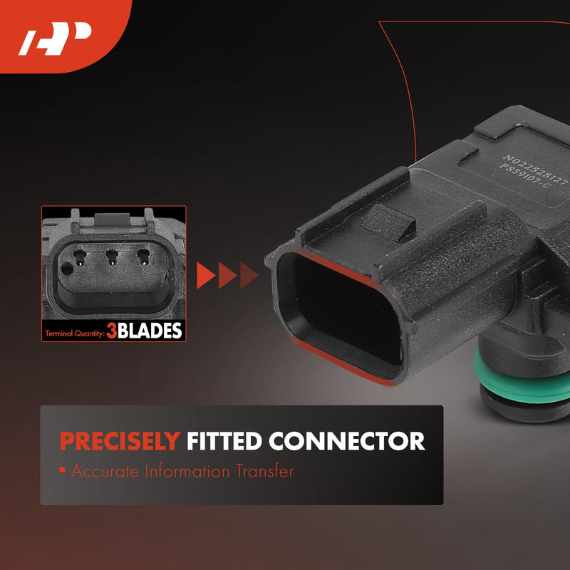 A-Premium Manifold Pressure MAP Sensor [3 Blades] Compatible with Acura RDX 2007-2012