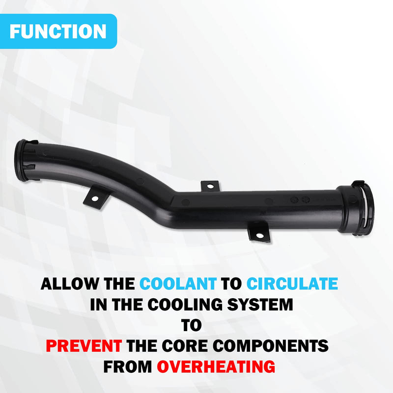 Engine Cooling Water Pipe with O-Ring, Water Pump to Thermostat Housing compatible with Mini Cooper R55 R56 R57 R58 R59 Countryman R60 Paceman R61 11537589713 11537541845