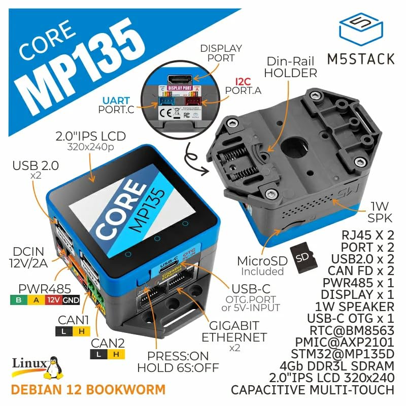 M5Stack Official CoreMP135 with STM32MP135D