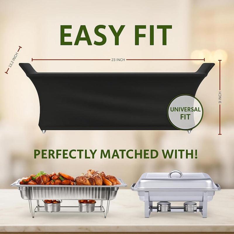 6 Pack - Brooklyntrend Chafer Wind Guard, Chafing Dish Wind Guard, Handle Covered Chafing Dish Shiel, Decorative Cover over Chafer Dish