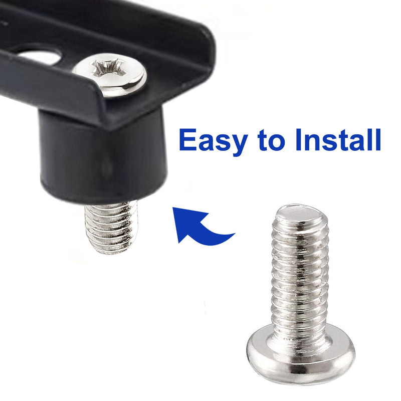 uxcell 10 Pieces M4 x 10mm TV Mount Screws, Computer TV LCD Monitor Stand Bracket Mounting Screws, Stainless Steel, Silver Tone