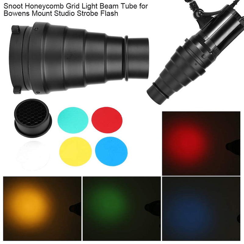 Snoot Bowens Mount Snoot Honeycomb Grid Light Beam Tube Bowens Mount Filter for Studio Strobe Flash