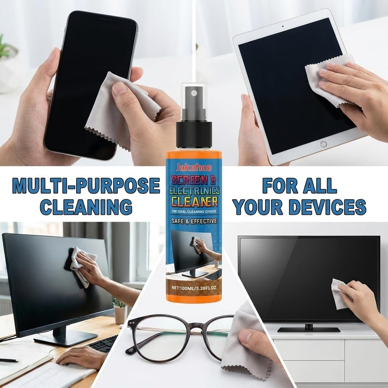 Screen Cleaner Spray for Electronics | Streak-Free, LCD, LED, OLED & TV Compatible, MacBook, Laptop, Computer Monitor, iPhone, iPad Compatible
