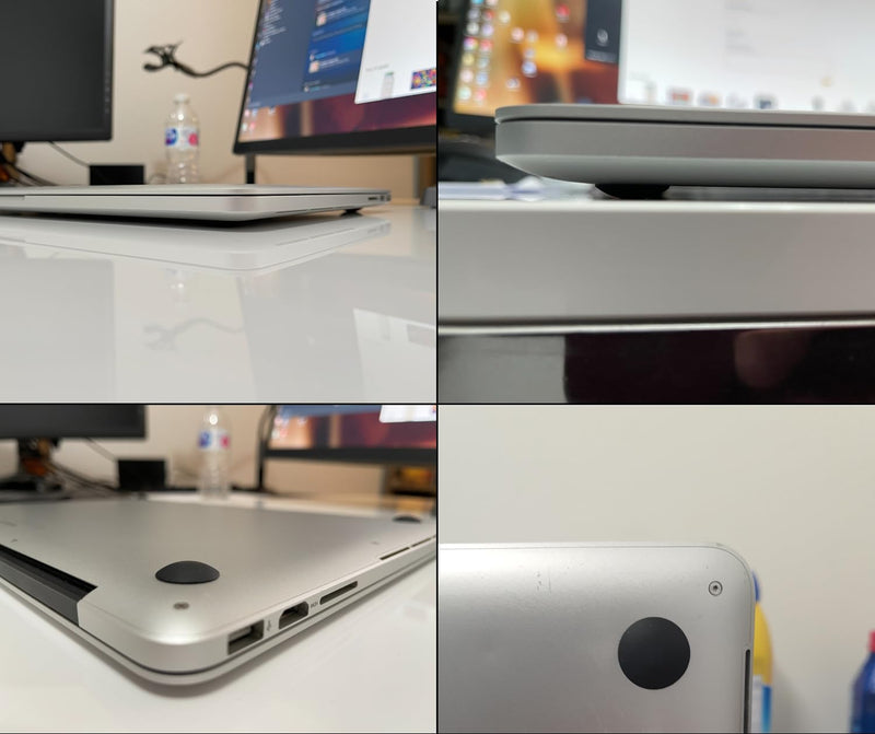 4 PCS Laptop Rubber Feet (0.7 inch Diameter), Non-Slip Replacement Bottom Feet for MacBook Case (MacBook Pro/MacBook Air Shell Cover) 4 PCS