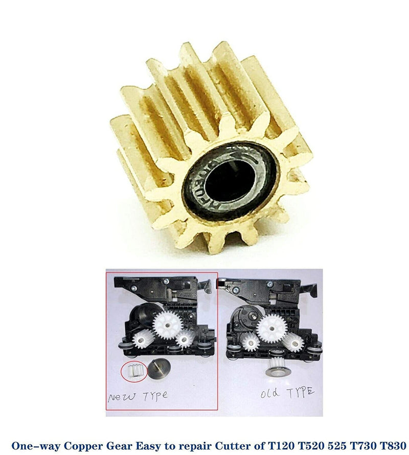 XIAOXIA 1PC X Copper Gear CQ890-67091 CQ890-67108 CQ890-67066 CQ890-67017 Copper Gear Fix Cutter Kit Assembly Compatible with HP DesignJet T120 T520 T525 T530 T730 T830