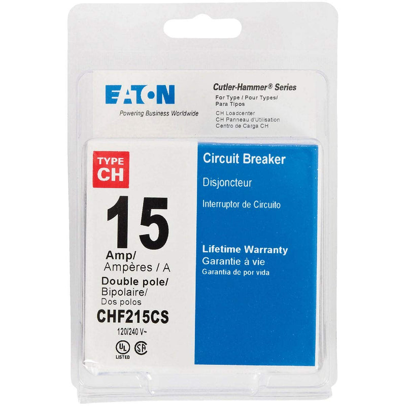 Eaton Corporation CHF215CS Cutler Hammer, 15A, Double Pole Circuit Breaker