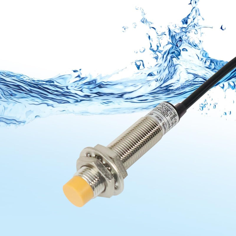 M12 Inductive Proximity Sensors NPN NO M12 Thread, 4mm Detection Distance, Metal Detection, Anti-Interference, Unshielded (4) 4
