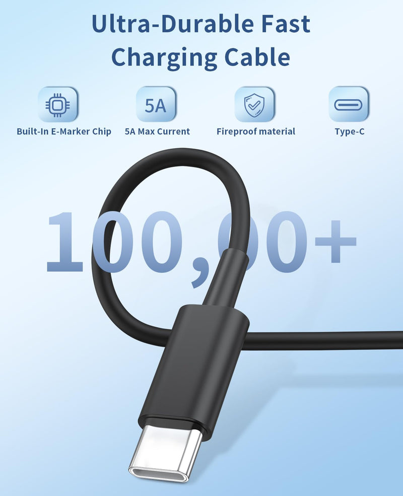 Type C Charger Fast Charging,2Pack 25W Super Fast USB C Charger block with 6Ft USB C Cable Compatible with Samsung Galaxy S24 Ultra/S23/S22/S21/S20/Note 20/10,Pixel 6 5 4 Pro XL/iPhone 15 Series Black