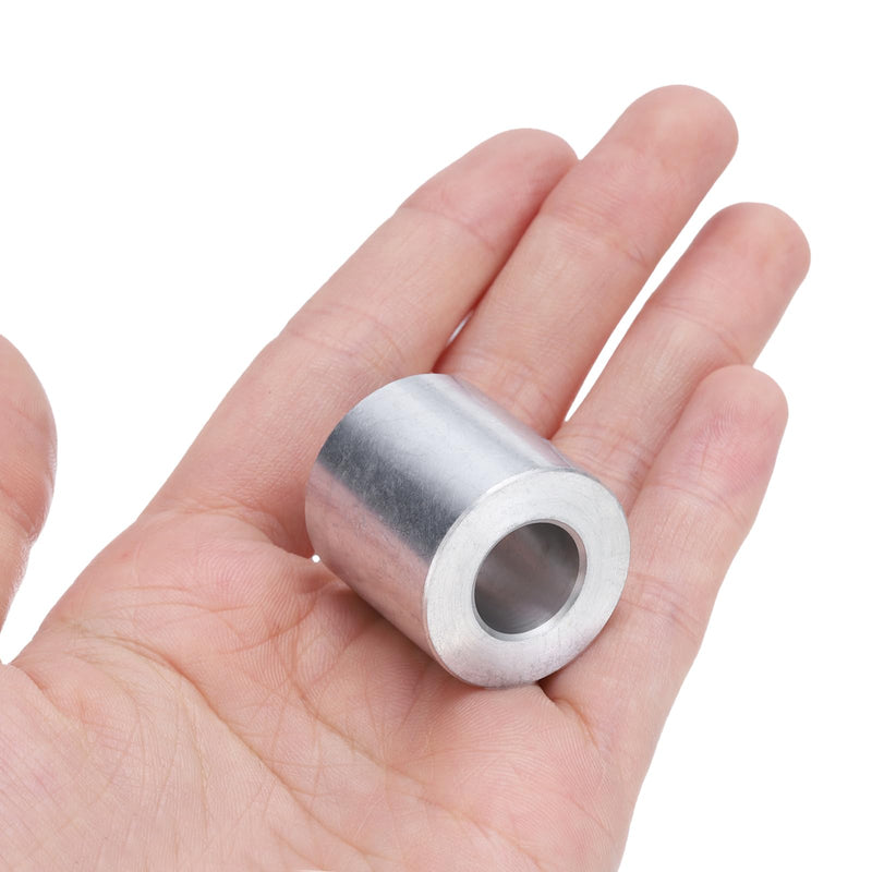 uxcell 10pcs Aluminum Spacer 1/2" Bore x 1" OD x 1" Length Screw Standoff Bushing Plain Finish Round Metal Spacer for 1/2 ID Screws Bolts and Rods 1/2" x 1" x 1" Silver Tone