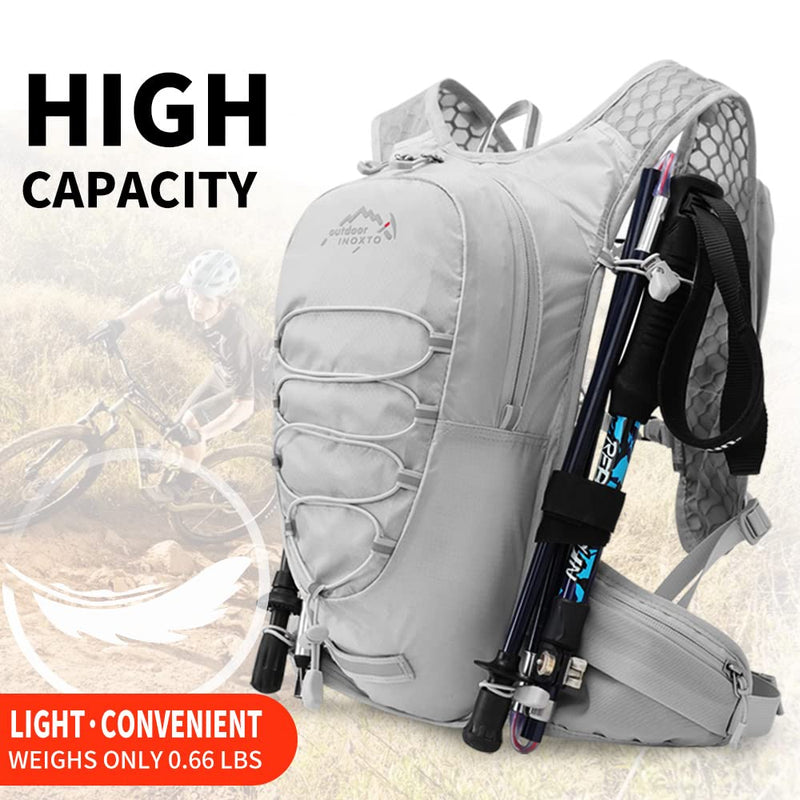 Running Hydration Vest for Men Women Water Backpack for Running 3L Running Hydration Pack for Trail Running Marathon Race Hiking grey