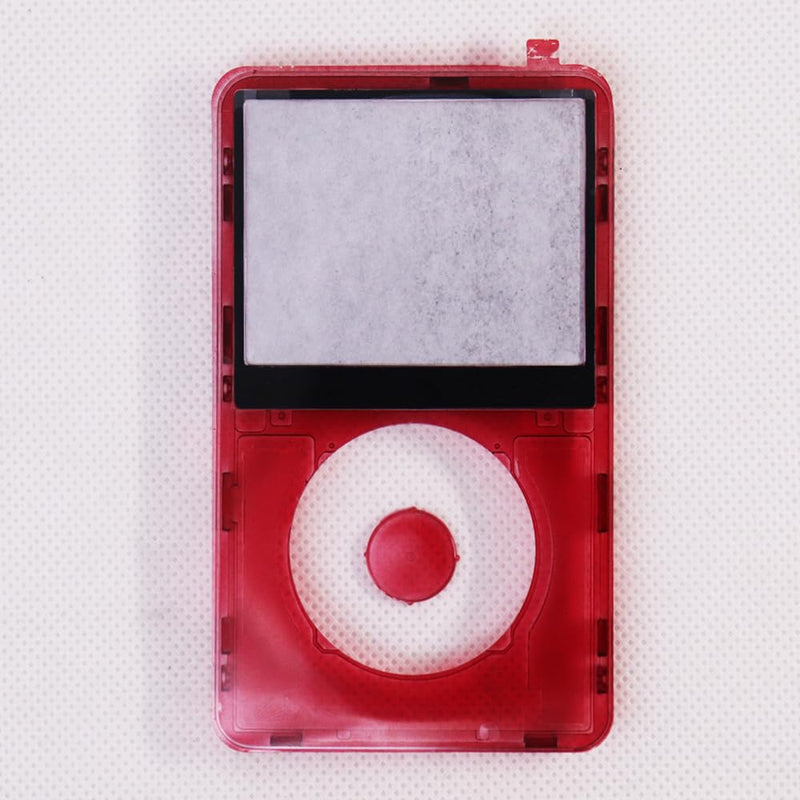 Clear red faceplate with clickwheel with Button Key for iPod Video 5th gen 30GB 60GB 5.5th gen 30GB 80GB Plastic housing case