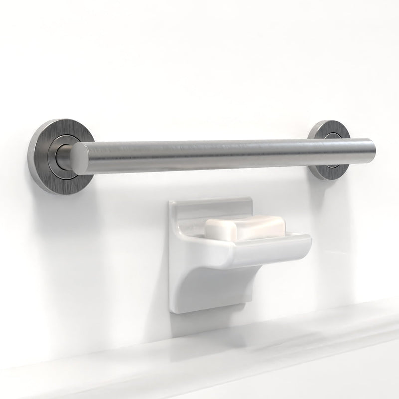 ADA Compliant Grab Bar, 500lbs Weight Support for Bath Safety (16 inch, Brushed Nickel) 16 inch