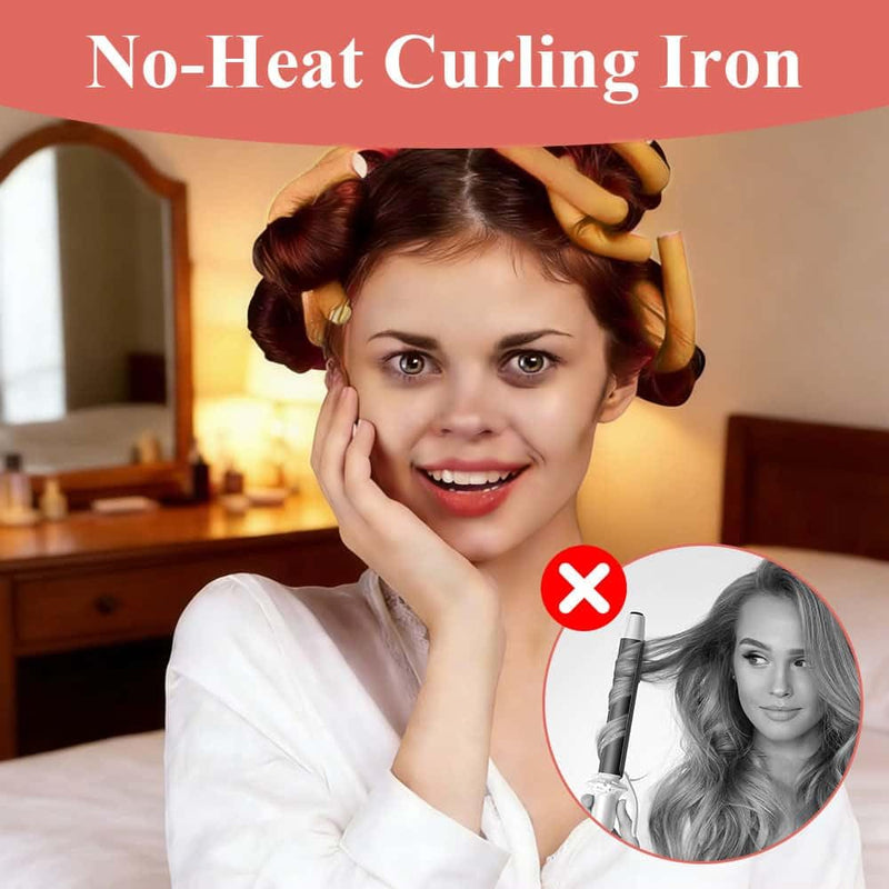 10 Pack Flexi Rods Curling Rods Heatless Curlers Foam Hair Rollers 1.4cm | large diameter bendy rollers for loose waves and long hair. Soft foam design for overnight curls, travel and home styling Orange 1 count (Pack of 10)