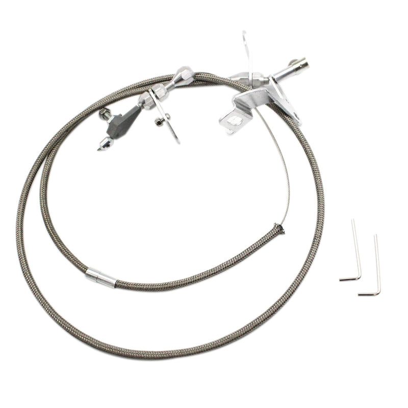 Transmission Kick Down Cable Stainless Braided Kickdown Cable Kit Detent Transmission Trans Compatible With Chrysler 727 Dodge Mopar