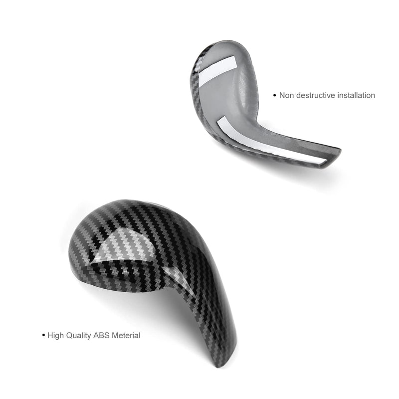 Compatible with Mazda CX-5 CX-9 CX-3 6 3 Accessories Car Gear Shift Knob Cover Trim Cap Gear Panel Gears Sporty Interior Decoration Sticker -Carbon Fiber Style Carbon Fiber Style