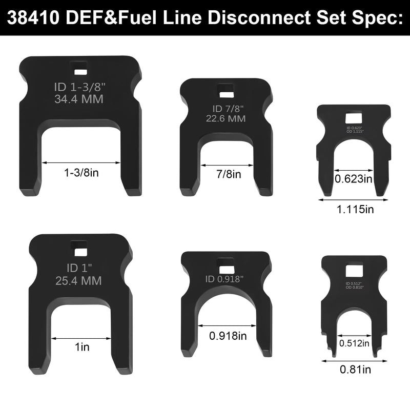 DEF&Fuel Line Disconnect Tool Set, Easy Access to Breather/Fuel/Coolant/DEF Line Disconnect Tool Compatible with 2012+ Ford Chevy Silverado Tahoe Suburban GMC Sierra Yukon