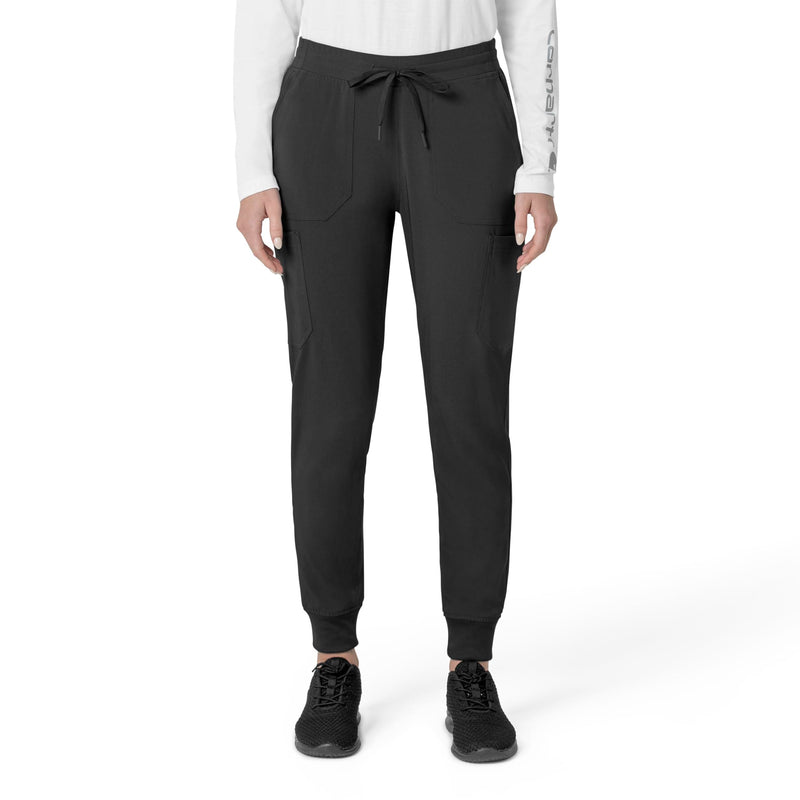 Carhartt Scrubs for Women Force Cross-Flex Cargo Joggers Pants with Drawstring and 8 Pockets Medium Black