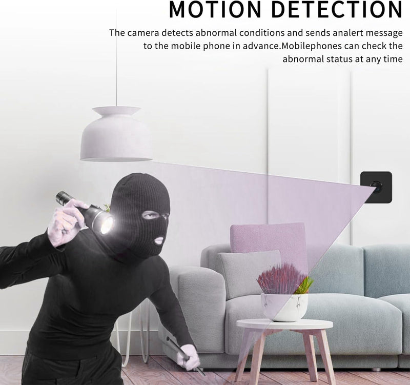 HD Hidden Camera, Wireless Mini spy Camera for Office & Home Security Small Hidden Camera with Night Vision Compatible with Android & iOS