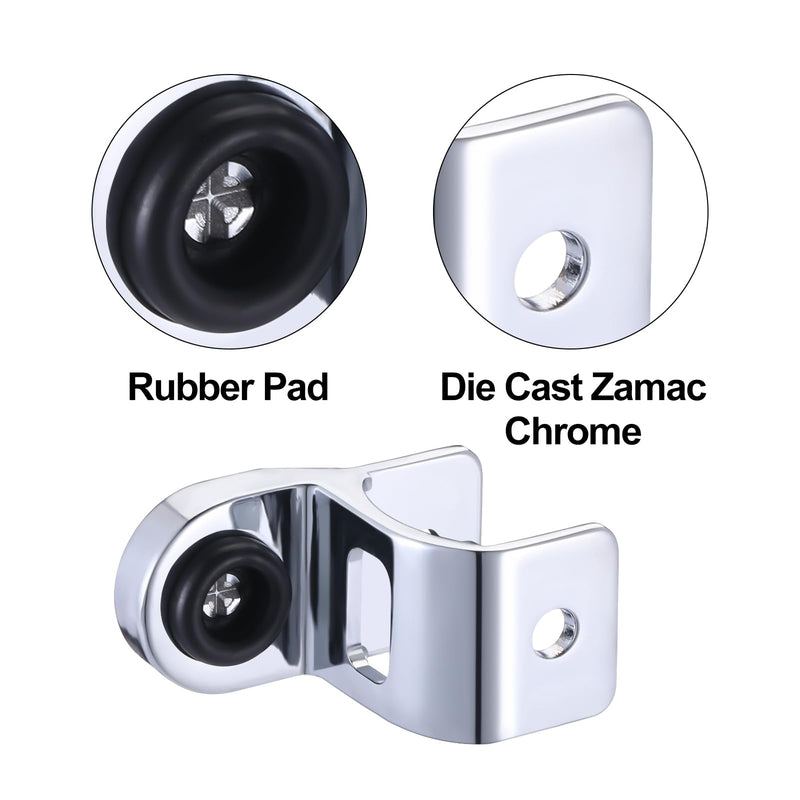 3 Pack Bathroom Stall Door Latch Bathroom Partition Hardware Die Cast Zamac Bracket for 1-1/4 Inch Doors 3