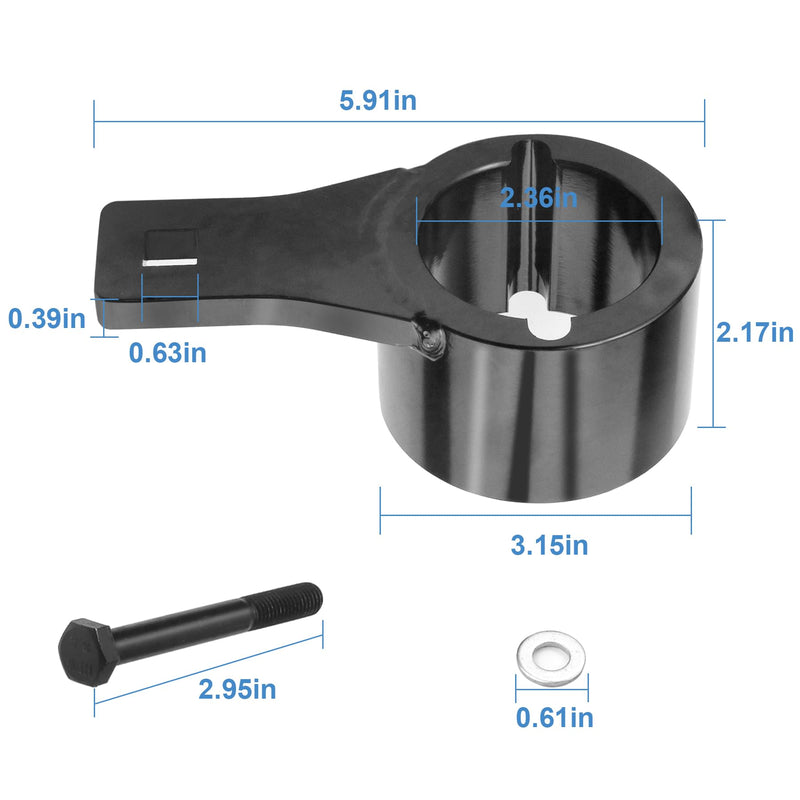 Harmonic Balancer Pulley Holder Tool Compatible with Toyota/Lexus Crankshaft Damper Pulley with 2PCS Crank Bolts Included