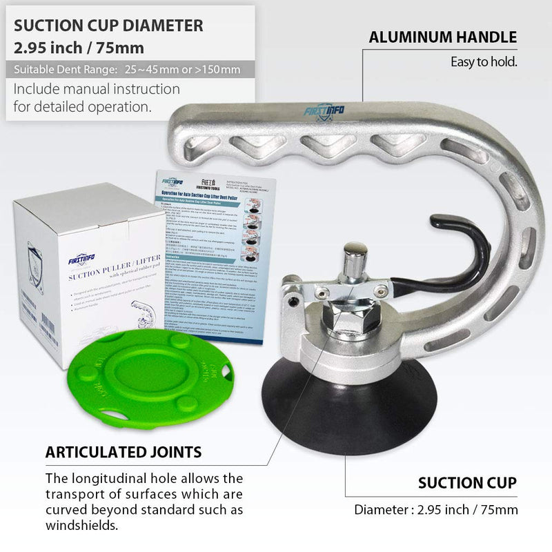 FIRSTINFO A1504A Powerful Suction Cup Aluminum Dent Puller-2.95 inch for Paintless Dent Removal 75mm