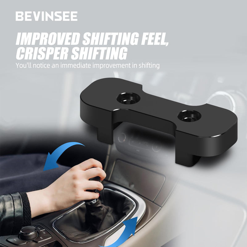 Bevinsee Transmission Mount Insert Compatible with Audi B9/B9.5 A4/A5 Allroad 2.0t TFSI S4 S5 SQ5 3.0t TFSI Billet Aluminum Black