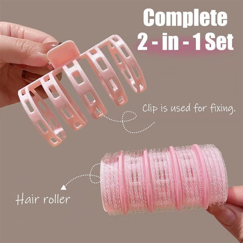 Hair Roller,2 Pcs Hair Curlers Rollers With Clips,Daily Use Rollers for Hair Curling Volume,Self Holding Hairs Curlers No Heat for Long & Short Hair,Fringe Roller DIY Curling Tool Curls for Styling