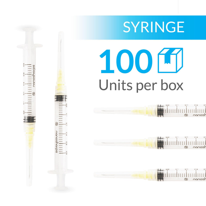 3ML Syringe 20x1 (3cc 20x1 - 100 pack) Industrial, lab, scientific, sterile. disposable 100 units per box 3cc 20x1 - 100 pack