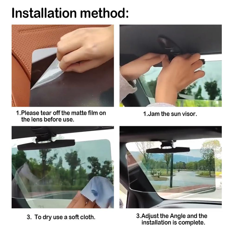 HD Visor Sunshade Extender for Car,72.5% Strong-Light Blocking Rate - Anti-Glare Car Visor Protect from Sun Glare, Snow Blindness and UV Rays (1Pcs) 1Pcs
