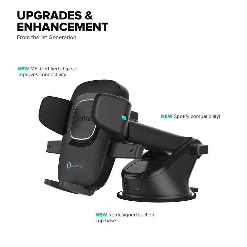 iOttie Easy One Touch Connect Pro (New) - Gen 2 - Hands Free Alexa in Your Car - Car Mount Phone Holder with Alexa Built in for iOS & Android, MFi Certified, Universal EOT Connect Pro