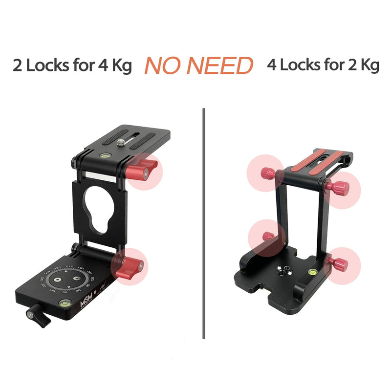 Z Flex Tilt Tripod Head - Flexible Angle Pan & Tilt Head/Universal Multiway Camera Tripod Connecting to Monopod Slider Rail Stabilizer Gimbal|Compact Folding Z Bracket Mount Fits Most DSLR Camera 4 Kg Version