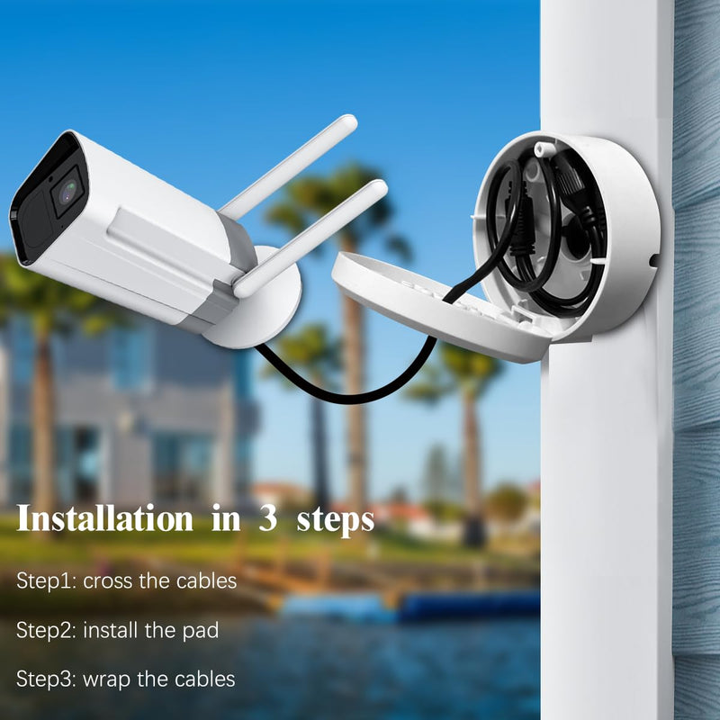 Universal Security Camera Junction Box - Waterproof Enclosure Mount for CCTV Surveillance